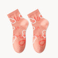 Women's Socks Tide Socks Cute Cartoon Flowers Tulip Women's Cotton Ankle Socks