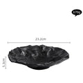 Pleated Deep Dish Plate Bowl Premium Japanese Style Tableware Western Food Salad Ceramic High-End Plate