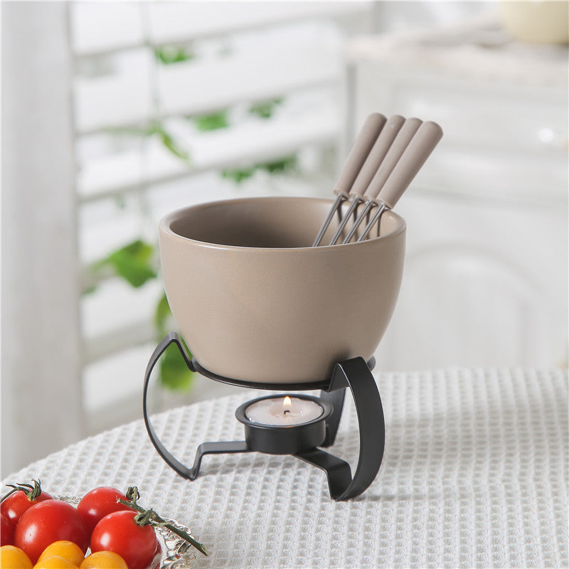 Ceramic Cheese Fondue, Cheese Melting Pot, Ice Cream Fire Boiler, European Cheese Pot, Chocolate Fondue
