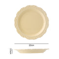 French Style Cream Dinnerware Ceramic Western Dinner Plate Lace Vintage Dessert Plate Cream Cake Plate