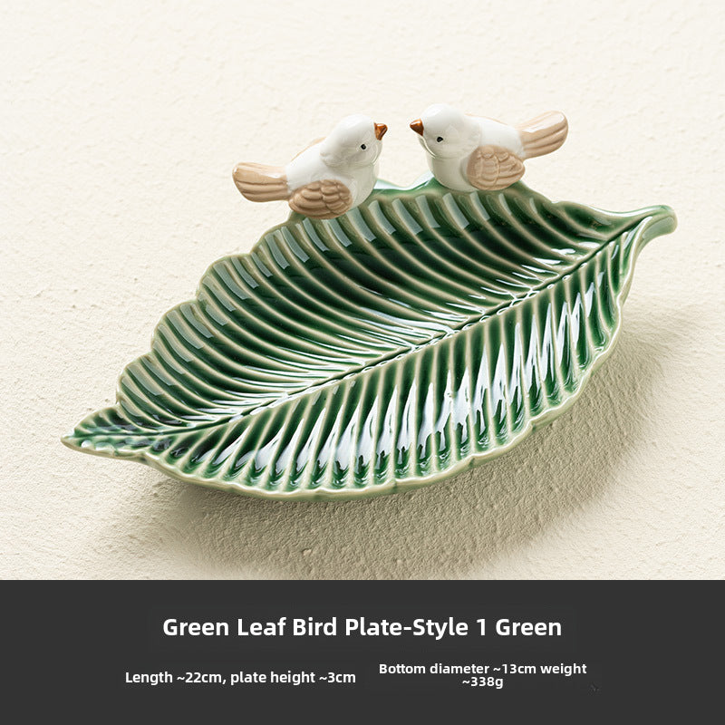 Birds dessert plates, ceramic jewelry storage plates, soap dishes