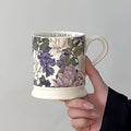 Retro Style Floral Mug High Temperature Resistant Afternoon Tea Ceramic Mug Set Premium Housewarming Gifts