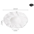 Pleated Deep Dish Plate Bowl Premium Japanese Style Tableware Western Food Salad Ceramic High-End Plate