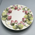 Popular Strawberry Series Embossed Ceramic Tableware, Rice Bowl, Soup Plate, Dumpling Plate, Salad Bowl, Dim Sum Plate