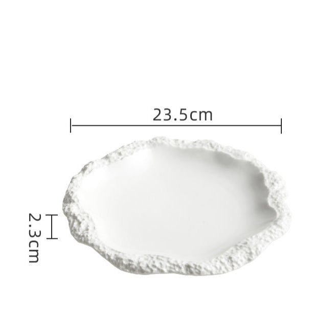  Porcelain Flat Plate Shallow Plate Hotel Tableware 