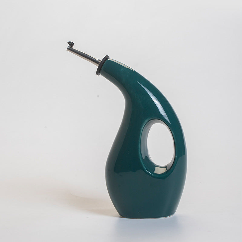 Ergonomic Design Ceramic Oil and Vinegar Bottle