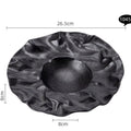 Pleated Deep Dish Plate Bowl Premium Japanese Style Tableware Western Food Salad Ceramic High-End Plate