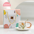 Ceramic Mug with Flower Pearl Glaze