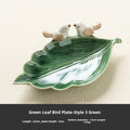 Birds dessert plates, ceramic jewelry storage plates, soap dishes