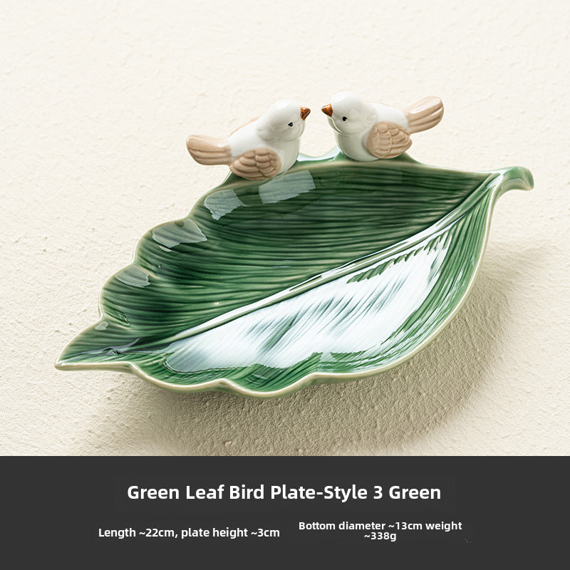 Birds dessert plates, ceramic jewelry storage plates, soap dishes