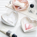 Home Drainage, Pearl Glaze Heart-Shaped Soap Box, Soap Box, Soap Box, Jewelry Plate