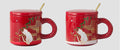 Temperature Sensitive Color-Changing Ceramic Mug Gift Box, Mug With Lid And Spoon