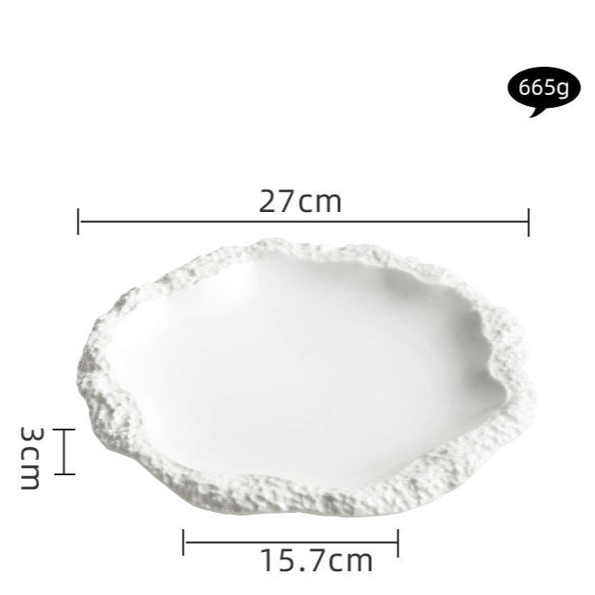  Porcelain Flat Plate Shallow Plate Hotel Tableware 