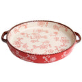 Japanese Style Baking Tray Ceramic Pizza Tray Microwave Oven High Temperature Resistant Baking Tray Tableware