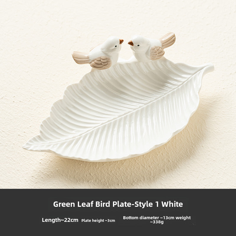 Birds dessert plates, ceramic jewelry storage plates, soap dishes