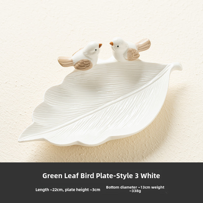 Birds dessert plates, ceramic jewelry storage plates, soap dishes