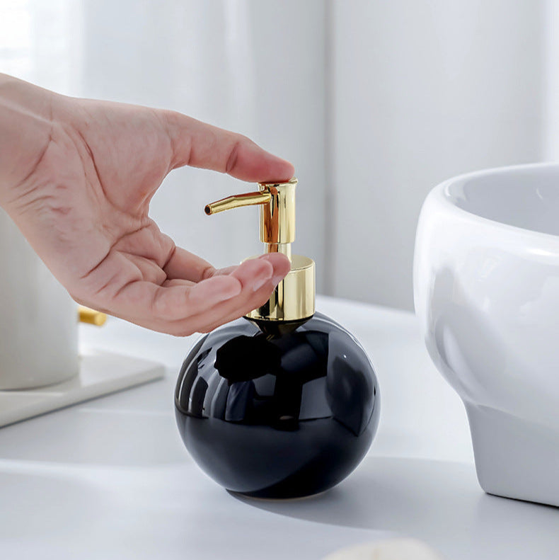 Lotion Bottle, Press Bottle, Ceramic Fashionable Soap Bottle, Shower Gel Bottle