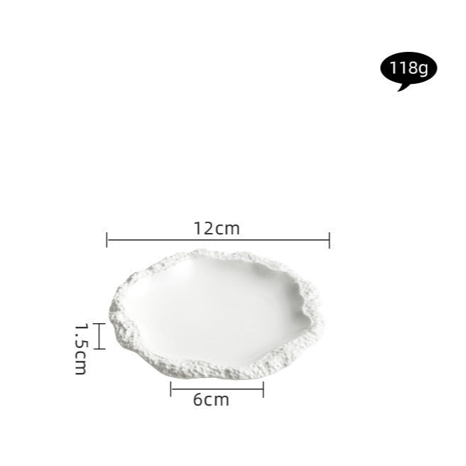  Porcelain Flat Plate Shallow Plate Hotel Tableware 
