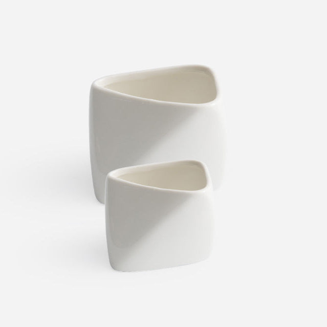 Porcelain Folded Edge French Fries Chips Cup