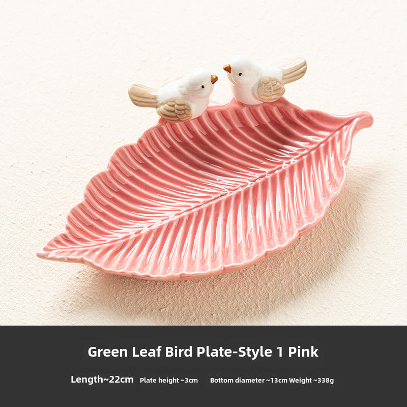 Birds dessert plates, ceramic jewelry storage plates, soap dishes