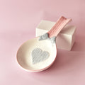 Ceramic Spoon Rest Spoon Holder Heart and Bowknot