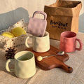 Colorful Hammered Pattern Mug Ceramic Cup without Decal