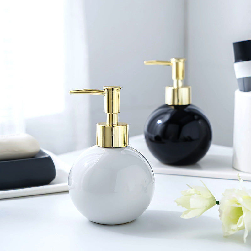 Lotion Bottle, Press Bottle, Ceramic Fashionable Soap Bottle, Shower Gel Bottle