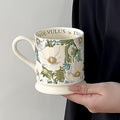 Retro Style Floral Mug High Temperature Resistant Afternoon Tea Ceramic Mug Set Premium Housewarming Gifts