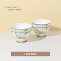 High-end Chinese Style Gold-rimmed Bone China Tableware Set dinnerware set