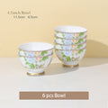 High-end Chinese Style Gold-rimmed Bone China Tableware Set dinnerware set