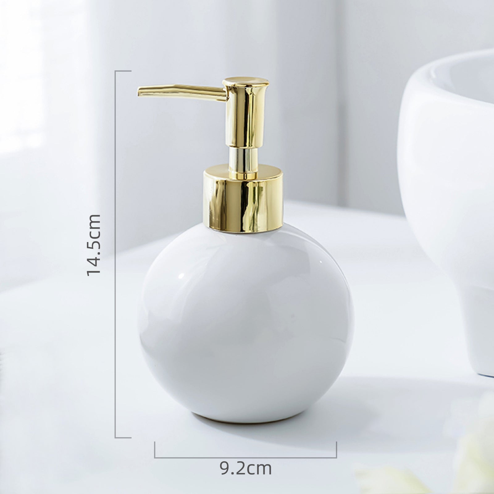 Lotion Bottle, Press Bottle, Ceramic Fashionable Soap Bottle, Shower Gel Bottle