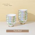 High-end Chinese Style Gold-rimmed Bone China Tableware Set dinnerware set