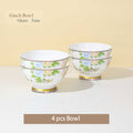 High-end Chinese Style Gold-rimmed Bone China Tableware Set dinnerware set