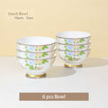 High-end Chinese Style Gold-rimmed Bone China Tableware Set dinnerware set