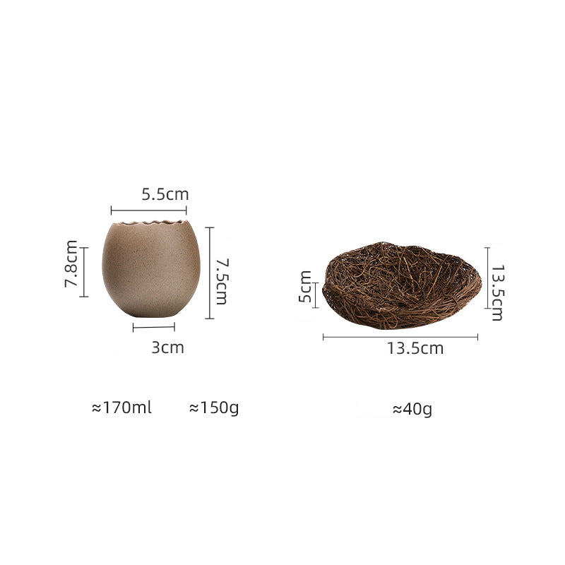 Eggshell Shape Steamed Egg Bowl, Dessert Bowl, Ceramic bowl, Yogurt bowl