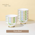 High-end Chinese Style Gold-rimmed Bone China Tableware Set dinnerware set
