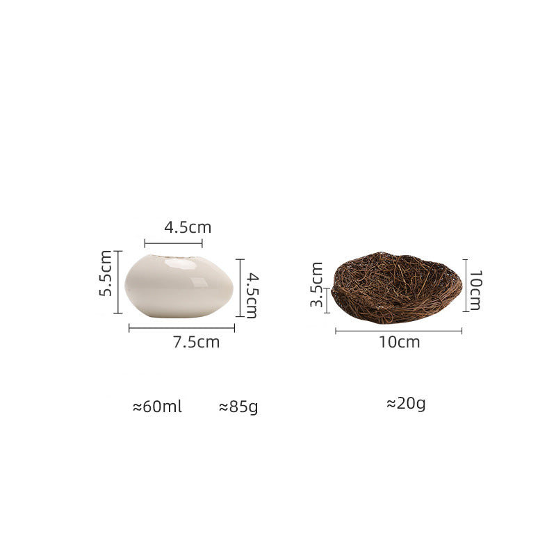 Eggshell Shape Steamed Egg Bowl, Dessert Bowl, Ceramic bowl, Yogurt bowl