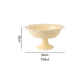 French Style Cream Dinnerware Ceramic Western Dinner Plate Lace Vintage Dessert Plate Cream Cake Plate