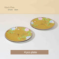 High-end Chinese Style Gold-rimmed Bone China Tableware Set dinnerware set