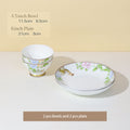 High-end Chinese Style Gold-rimmed Bone China Tableware Set dinnerware set