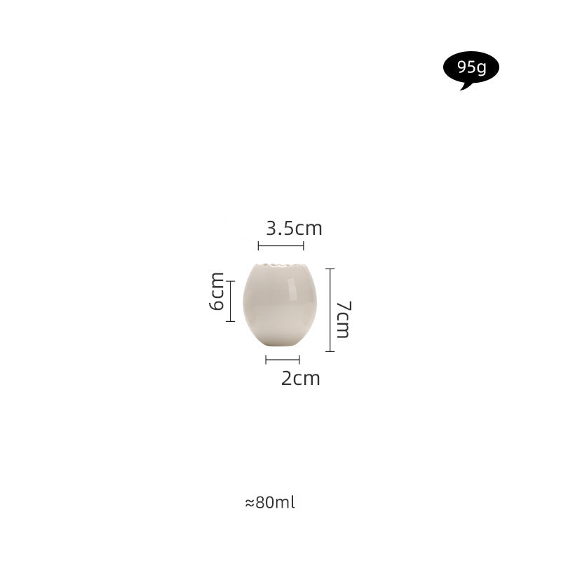 Eggshell Shape Steamed Egg Bowl, Dessert Bowl, Ceramic bowl, Yogurt bowl