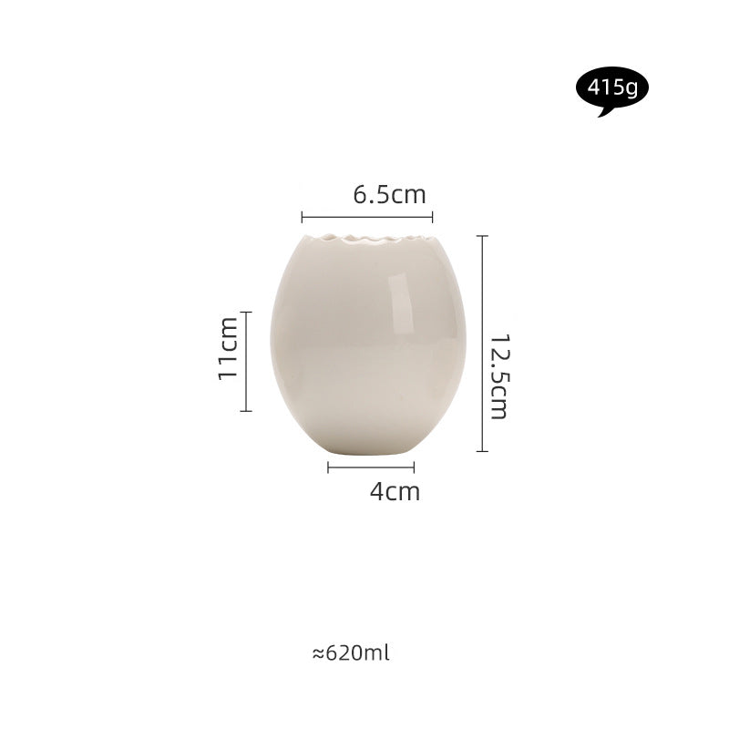 Eggshell Shape Steamed Egg Bowl, Dessert Bowl, Ceramic bowl, Yogurt bowl